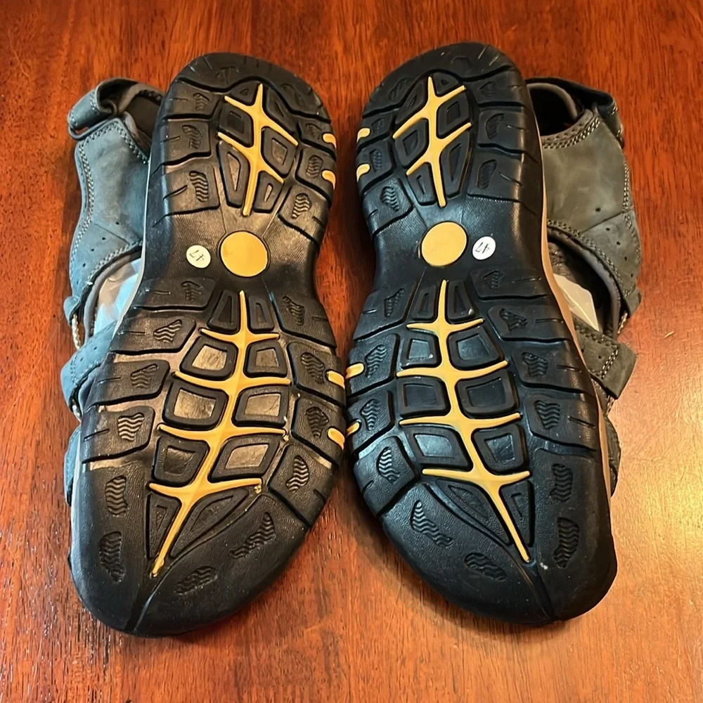NWT Flarut Gray Fisherman Sandals Adjustable Straps Outdoor 47 13.5